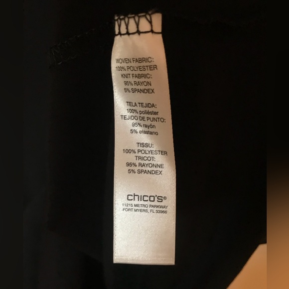 Chico’s EASYWEAR - Black Semi Sheer Sleeveless Blouse/Tank  
Size 2 - Picture 6 of 10